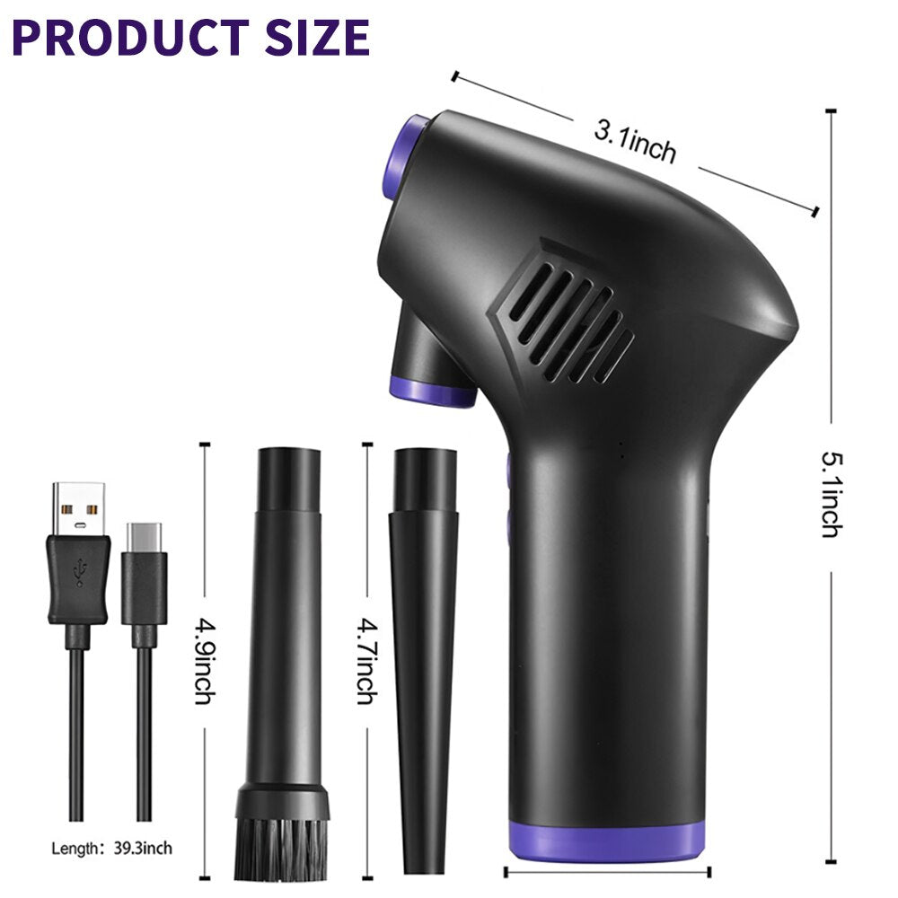 Portable Cordless Air Duster USB Rechargeable Handheld Deep Cleaning Tool for Computer Laptop Keyboard Electronics for Camera - 708022 Find Epic Store