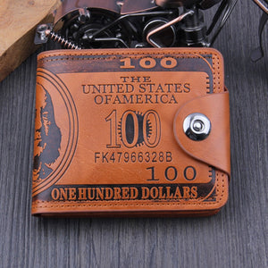 Money Wallet Newest Unisex Us Dollar Bill Wallet Brown Leather Wallet Bifold Credit Card Photo Men Wallet High Quality - 152405 B / United States Find Epic Store