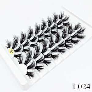 8 pairs of 25mm eyelashes cruelty-free artificial 3D mink eyelashes, soft and natural false eyelashes wholesale manufacturer - 200001197 L024 / United States Find Epic Store