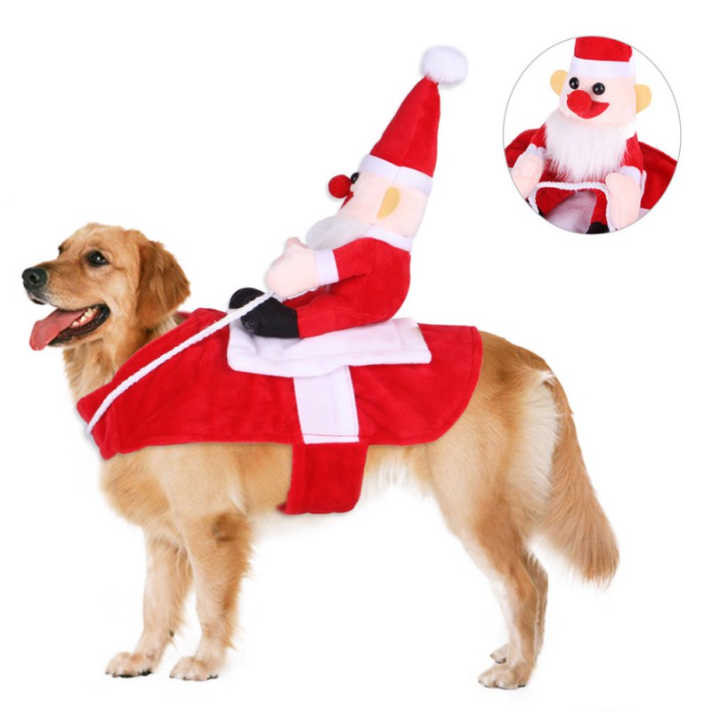 Christmas Pet Dog Cat Costumes Funny Santa Claus Costume For Dogs Cats Novelty Dog Clothes Chihuahua Pug York shire Clothing - 0 B / S / United States Find Epic Store