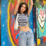 Tie Dye Printed Y2k Crewneck Skinny Crop Top - 200000791 Find Epic Store