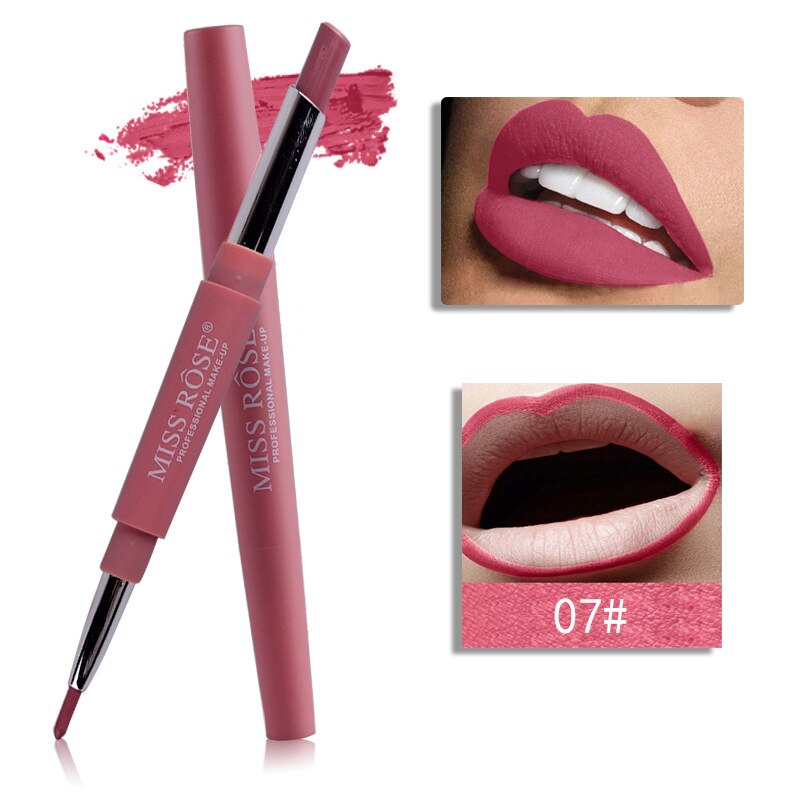 20 Color Waterproof and Long-Lasting Double-ended Lipstick Lip Liner - 200001142 07 / United States Find Epic Store