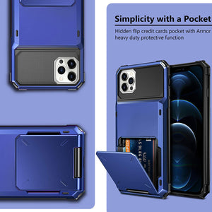 For iPhone 13 Pro Max 13 Mini iPhone 13 Pro 2021 Card Slots Wallet Case Cover Slide Armor Wallet Card Slots Holder for iPhone 13 - 380230 Find Epic Store