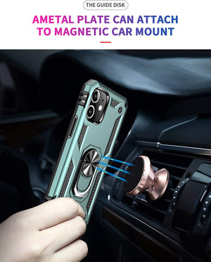 For iPhone 12 Pro Max 12 Mini 5.4inch Case, Military Grade 15ft. Drop Tested Protective Kickstand Magnetic Car Mount Case - 380230 Find Epic Store