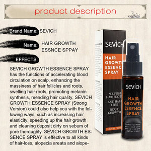 Sevich Ginger Fast Hair Growth Spray Anti Preventing Hair Loss Liquid Damaged Hair Repair Growing Spray Anti-Loss Hair Treatment - 200001174 Find Epic Store