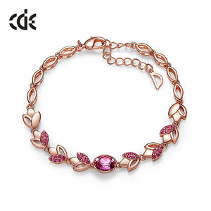 Women Gold Bracelet Jewelry Embellished with Crystals - 200000147 Pink / United States Find Epic Store