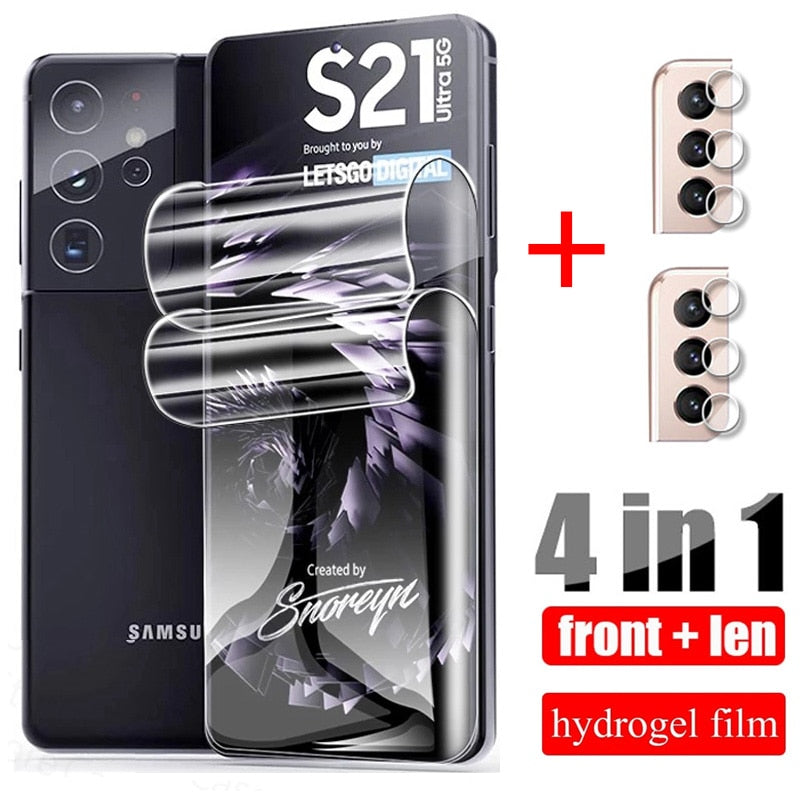 Hydrogel Film For Samsung Galaxy S21 Ultra Plus S20 FE Protective Glass S 21 S20fe S21 Ultra Note 20 Camera Len Screen Protector - 200002107 Find Epic Store