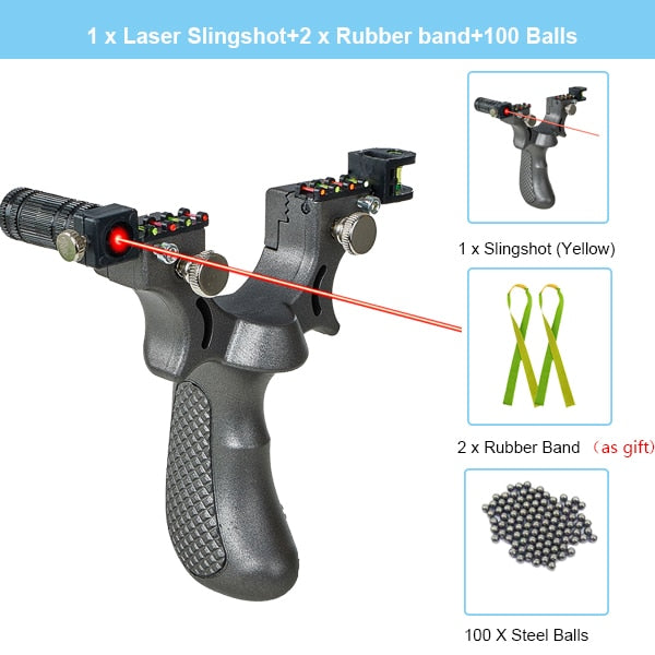 Laser Slingshot with Rubber Band High Precision Powerful 98K Shooting Slingshot Catapult for Outdoor Hunting Game - 100005574 Laser set Find Epic Store