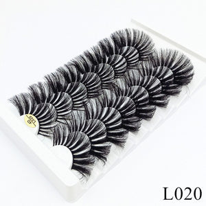 8 pairs of 25mm eyelashes cruelty-free artificial 3D mink eyelashes, soft and natural false eyelashes wholesale manufacturer - 200001197 L020 / United States Find Epic Store