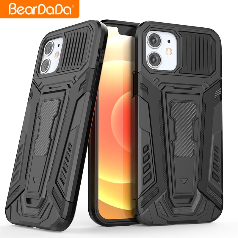 Shockproof Armor Ring Holder Phone Case For iPhone 11 12 Pro Max 7 8 Plus X XS Max XR Lens Protection Ring Stand Phone BackCover - 380230 for iPhone 7 / Black / United States Find Epic Store
