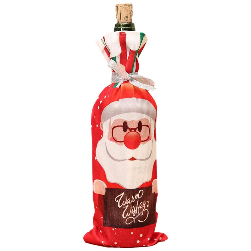 Wine Bottle Set Unique Christmas Print Party Decoration Supply Christmas Print Hotel Wine Champagne Bottle Bag For Home Decor - 0 B / United States Find Epic Store