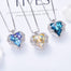 Women Silver Color Necklace Embellished with Crystals Necklace Angel Wings Heart Pendant Valentines Gift - 200000162 Find Epic Store