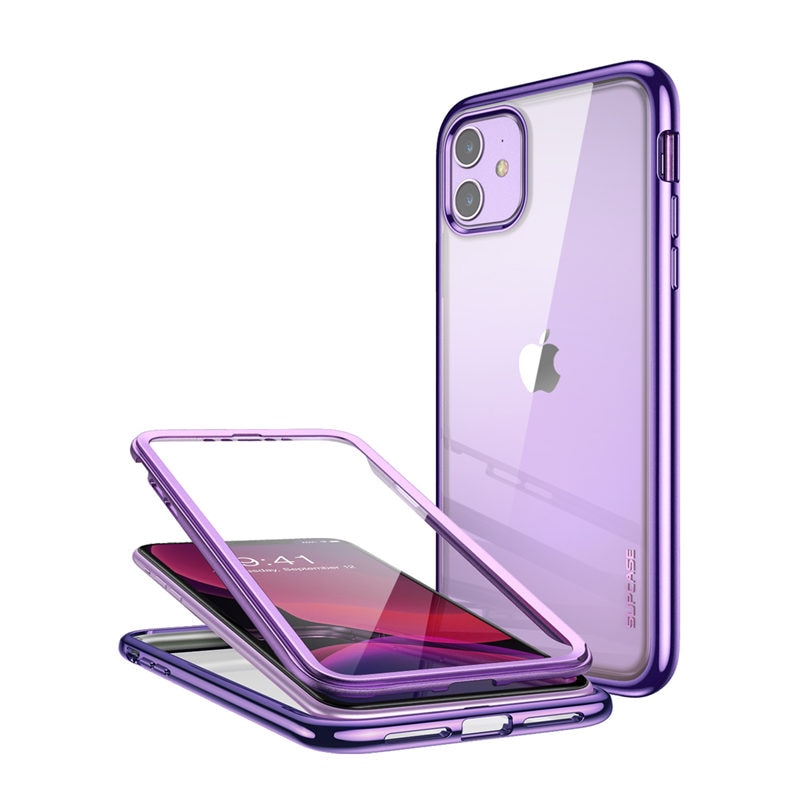 For iPhone 11 Case 6.1 (2019) UB Electro Metallic Electroplated + TPU Full-Body Hybrid Case with Built-in Screen Protector - 380230 Purple / United States Find Epic Store