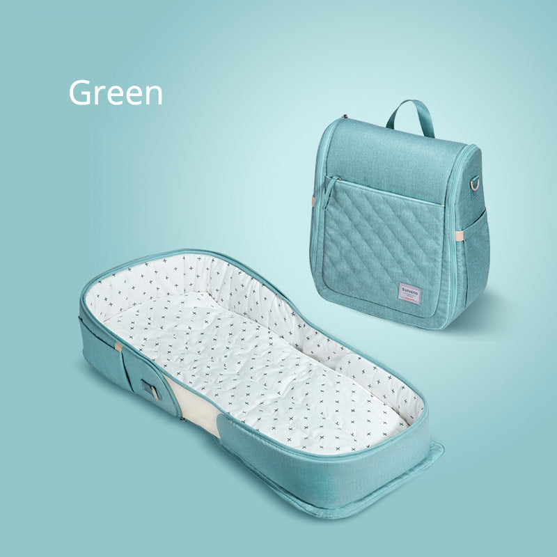 2in1 Baby Travel Bag Bed Foldable Bed Nest Baby Bed for Newborn Baby Infant - 200327147 United States / green Find Epic Store