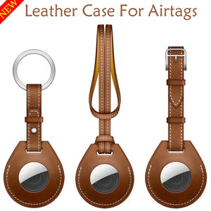 1:1 Leather Case For AirTags Luggage Tag Bag Charm Key Ring Keychain Protective Shell For Apple Airtags Anti-lost Tracker Cover - 200003654 Find Epic Store