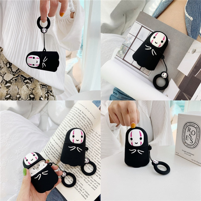 Silicone Case for AirPods 2/1 Cover Cute Faceless man Anime Earphone Accessories Protector for Apple AirPods Cases - 200001619 Find Epic Store