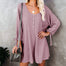 Knitted Button Long Sleeve O neck Solid Dress - Find Epic Store