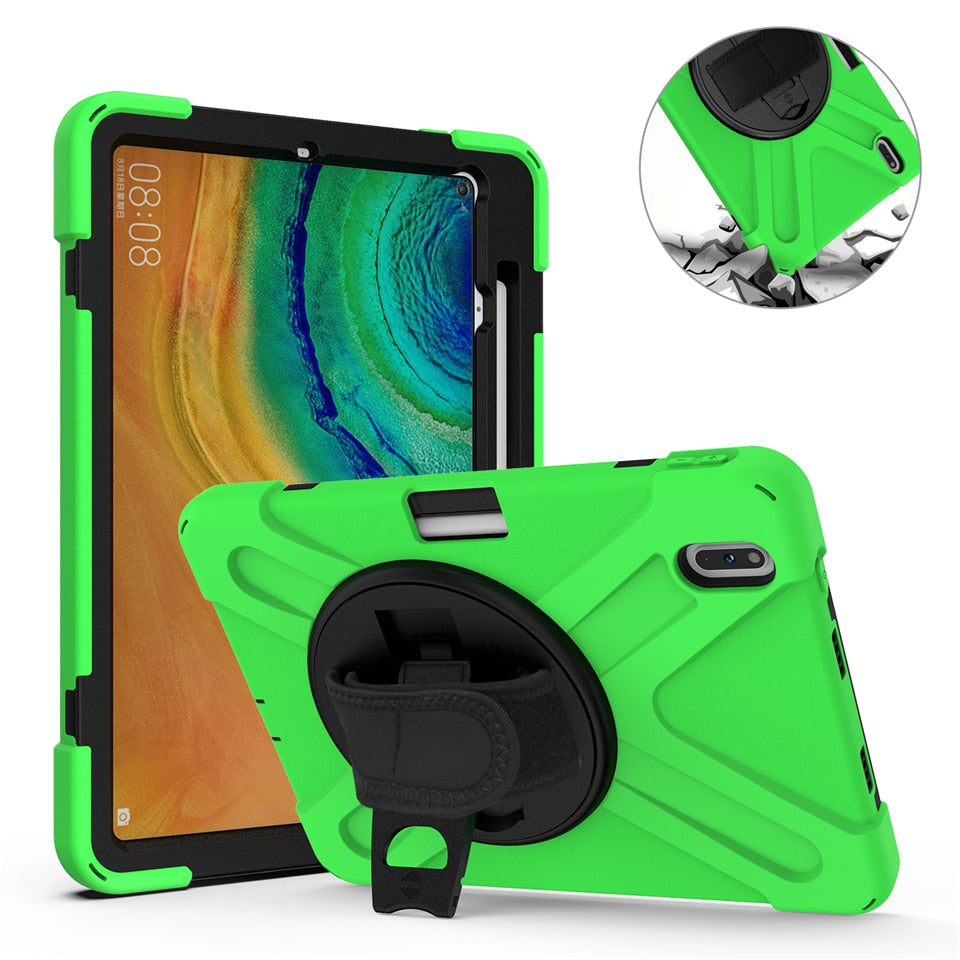 Pad Case For Huawei Matepad Pro 5G 10.8" Matepad 10.4" Matepad 10.8" M6 M5 pro Kickstand Silicone With Shoulder Strap Pad Case - 200001091 Green / United States / For M5 10.8 Find Epic Store
