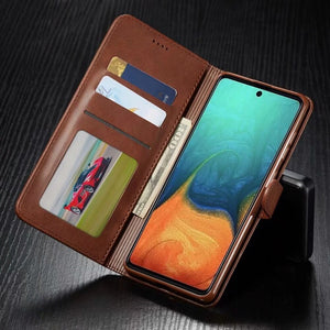 Grey Color Case - Leather Wallet Case for A52 S21 S20 Samsung Galaxy Note 20 Ultra FE S10 Plus A72 A52 A71 A51 5G A42 A32 A21s A11 Flip Cover A12 - 380230 Find Epic Store