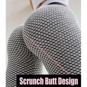 Women's Ruched Butt Lifting Yoga Pants High Waist Tummy Control Push Up Workout Leggings Textured Booty Tights - 200000614 Find Epic Store