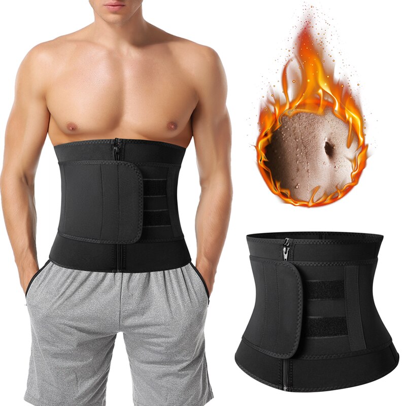 Men Workout Waist Trainer Abdomen Sweat Slimming Belt Weight Loss Shapewear Neoprene Fitness Belly Shapers Sauna Trimmer Belt - 200001873 Find Epic Store