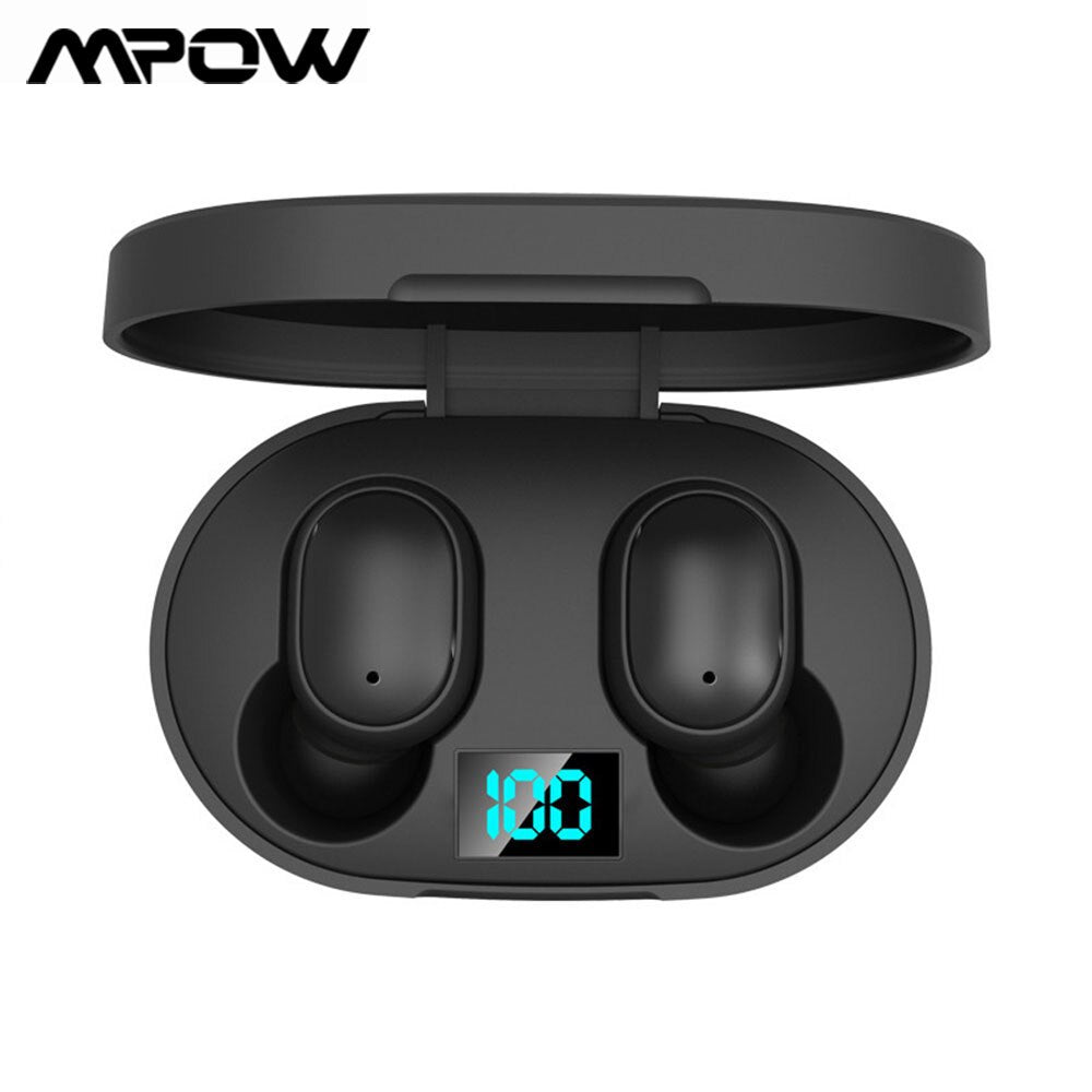 Upgraded E6S TWS Bluetooth 5.0 Earphones Wireless Earbuds LED Display Stereo Noise Cancelling With Mic Hands-free TWS Earphones - 63705 Find Epic Store