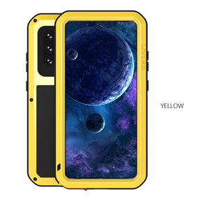 Samsung Galaxy A52 Case, Aluminum Metal Gorilla Glass Shockproof Heavy Duty Sturdy Cover - 380230 for Galaxy A52 / Yellow / United States|NO Retail packaging Find Epic Store