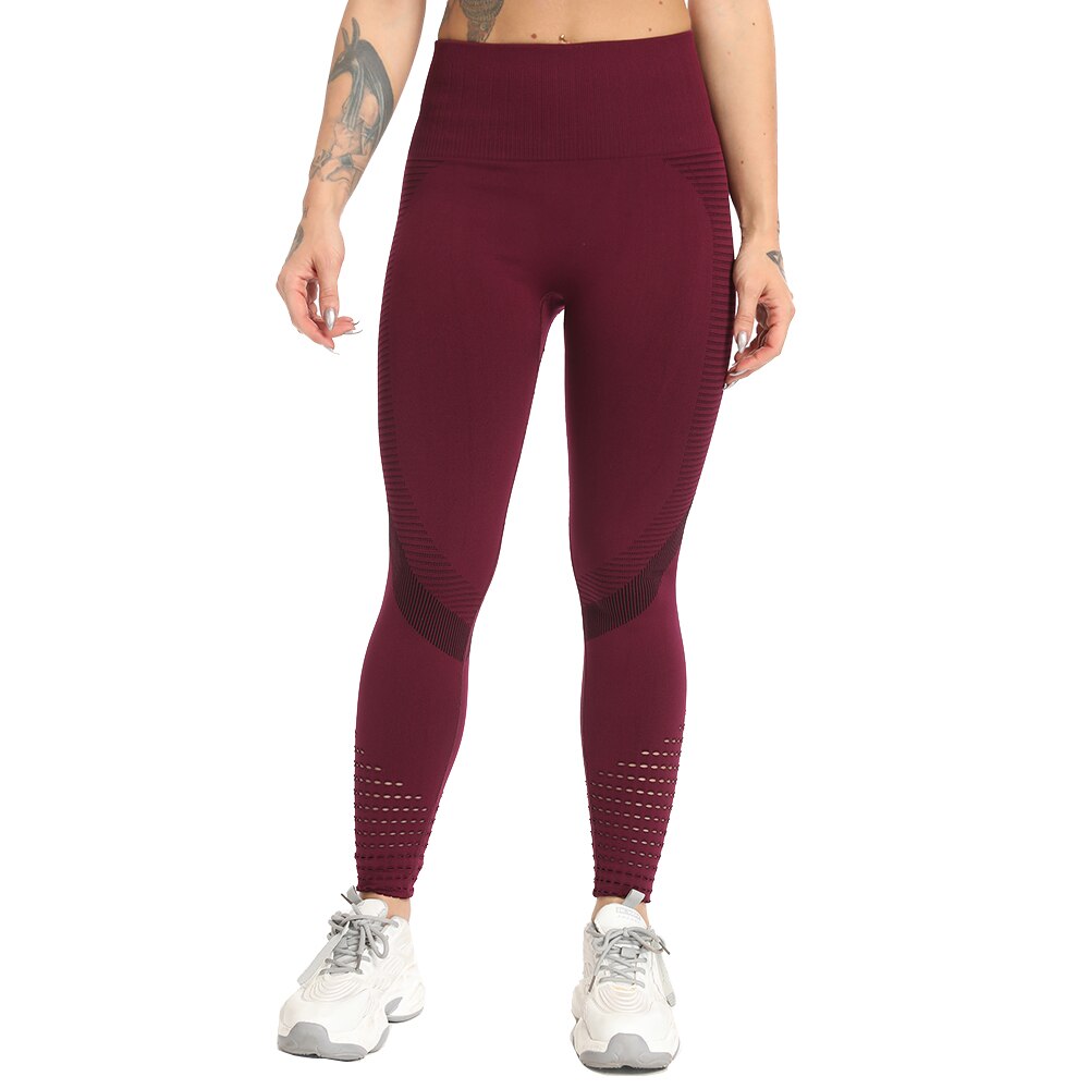 Women Seamless Leggings Fitness High Waist Yoga Pants - 200000614 Wine red / S / United States Find Epic Store