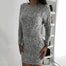 Knitted Dress - 200000347 Gray / S / United States Find Epic Store