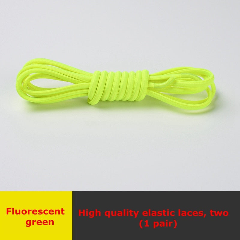 Semicircle Shoelaces Elastic Kids Adult Safety No Tie Shoelace Suitable For All Kinds Of Shoes Leisure Sneakers Lazy Laces - 3221015 Fluorescent green / United States / 100cm Find Epic Store