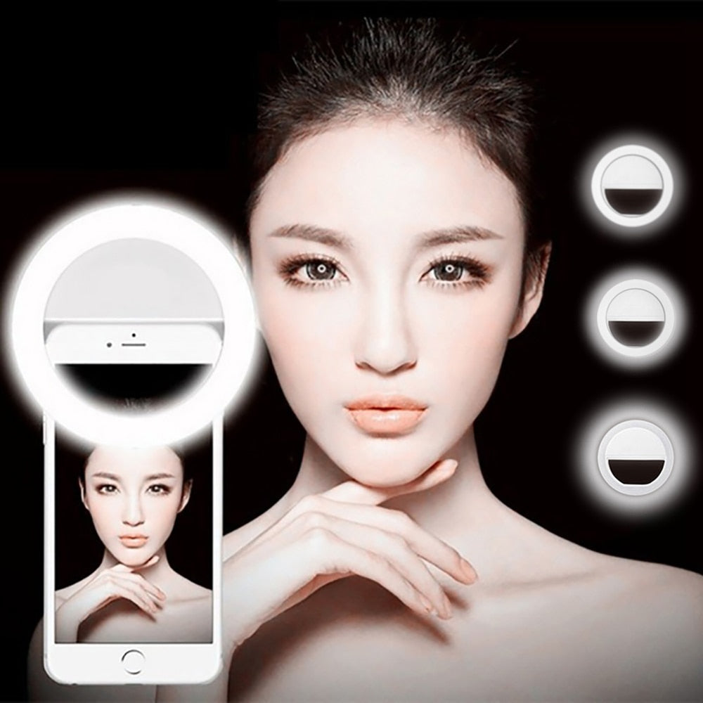 Universal Selfie Lamp Mobile Phone Lens Portable Flash Ring 36 LEDS Luminous Ring Clip Light For iPhone 8 7 6 Plus Samsung S21 - 200001722 Find Epic Store