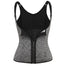 Women Waist Trainer Corset Zipper Vest Body Shaper Cincher Shapewear Slimming Belt Sports Girdle Neoprene Sauna Tank Top - 0 Gray-6 steel bones / S / United States Find Epic Store