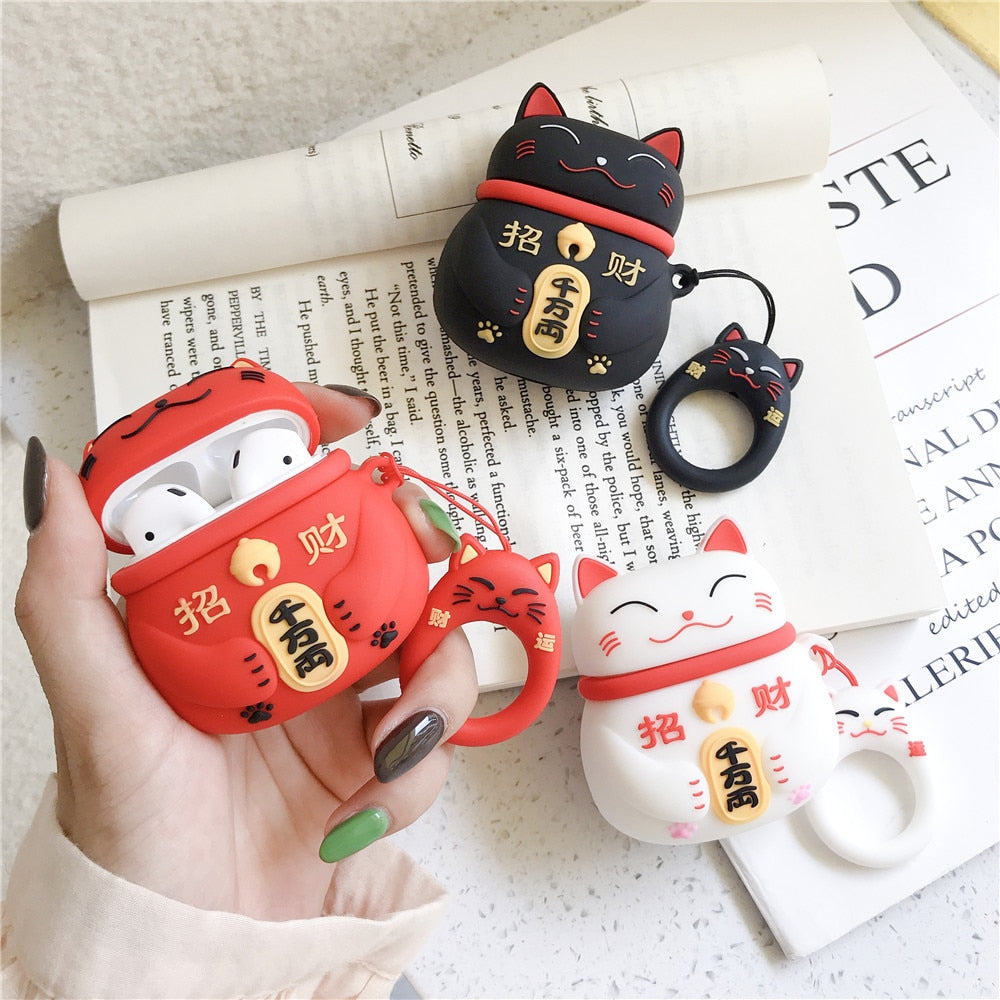 Lucky Cat For Airpods Pro 2 1 Case Silicone Cute Wireless Bluetooth Headset Headphone Air pod For Apple Airpods Pro/2/1Cases - 200001619 Find Epic Store