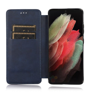 Blue Leather Flip Case For Samsung Galaxy S21 S20 Ultra Plus S9 S8 S10 Plus S10E Note Note 20 Ultra 8 9 10 Plus S21 Wallet Flip Cover - 380230 Find Epic Store