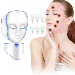 Facial LED Mask with Neck LED Light Korean Photon Therapy Face Beauty Mask Skin Tightening Rejuvenation Brighten Machine Fashion - 200190144 Find Epic Store