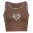 Leopard Heart Print Tank Top - 200000790 Brown / M / United States Find Epic Store