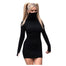 Turtle Neck Mask Sheath Long Sleeve Dress - 200000347 Black / S / United States Find Epic Store