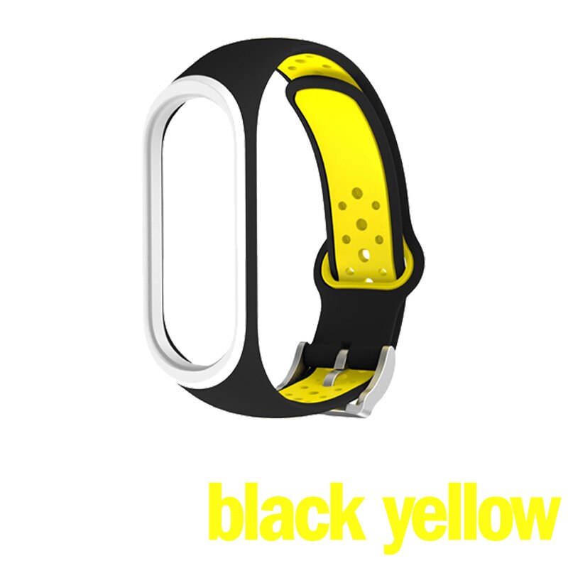Bracelet for Xiaomi Mi Band 5 4 3 Sport Band Watch Band Soft Silicone Waterproof Rubber Strap for Xiaomi Miband 5 Band4 3 NFC - 200000127 United States / black yellow / For Miband 4 or 3 Find Epic Store