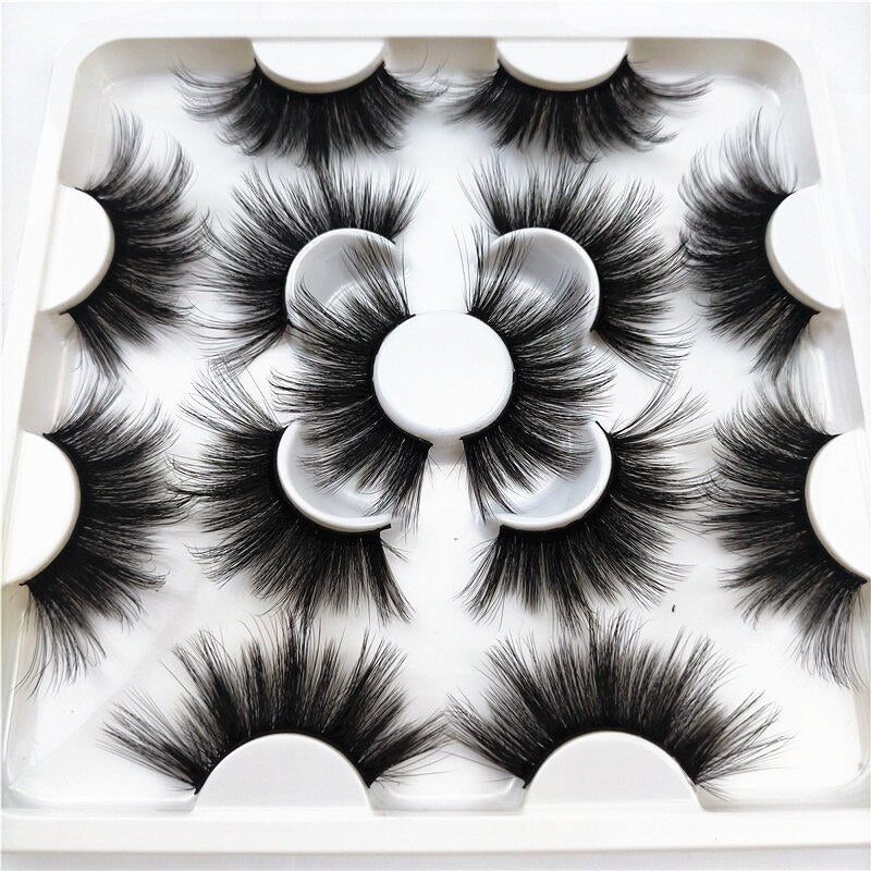 7 pairs of 25mm 3D mink lashes natural long eyelashes mink, fluffy false eyelashes eye makeup - 200001197 KS084 25mm / United States Find Epic Store