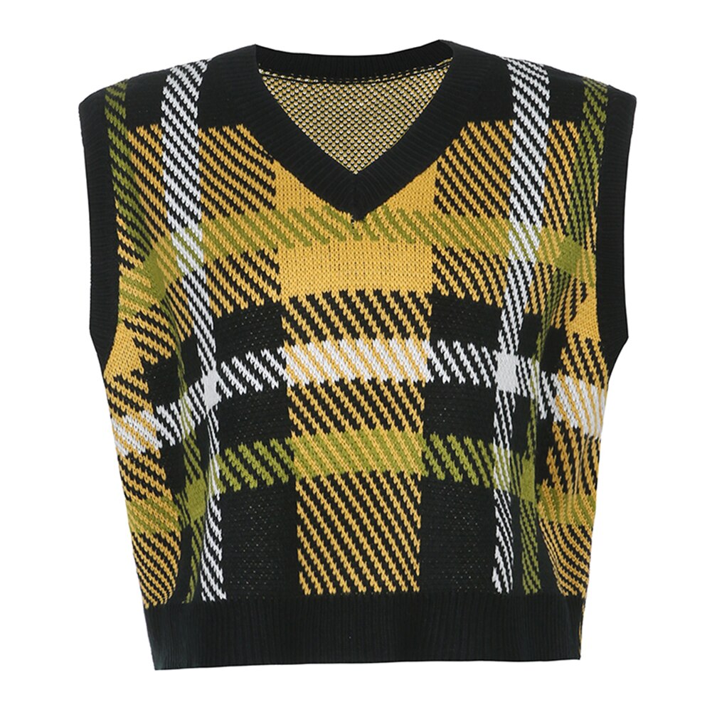 Argyle Plaid Y2K Sweater - 201240203 One Size / United States / Black Find Epic Store