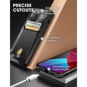 For iPhone 12 Pro Max Case 6.7 inch (2020 Release) UB Vault Slim Protective Wallet Cover Caso with Built-in card holder - 380230 Find Epic Store