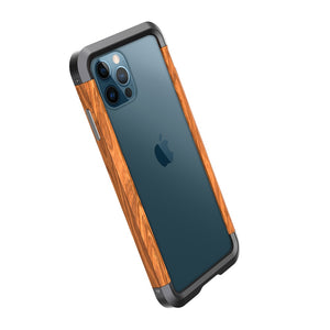 Case For iPhone 12 Mini 12Pro Max 11 Pro XS XR 7 8 Phone Cover Aluminum Natural Wood Metal Camera Protect Wireless Charging Case - 380230 Find Epic Store