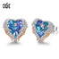 Heart Earrings Embellished with Crystals - 200000171 Purple Gold / United States Find Epic Store