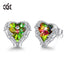 Angel Wings Heart Stud Earrings - 200000171 Olive / US Find Epic Store