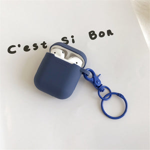 Silicone for Airpods Cases Cover Luxury Cute Airpods2 Earphone Protector Air Pods Accessories with Keychain for Airpods 2 1 Case - 200001619 United States / Blue Find Epic Store