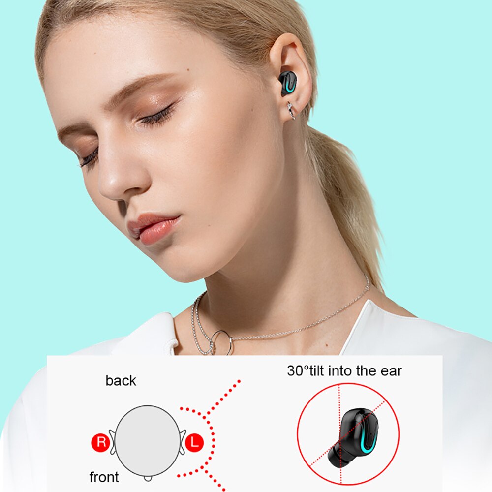 Wireless BT 5.0 Bluetooth Earbuds Binaural Call Touch Control Digital Display Earphones with Charging Box Large 3000mAh Capacity - 63705 Find Epic Store