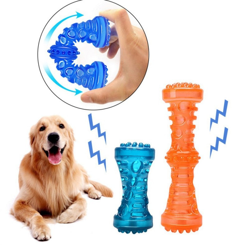 Pet Dog Non-toxic Rubber Chewing Toy Bite-resistant Vocal Dog Chewing Bone Molar Stick Dog Training Toy - 200003723 Find Epic Store