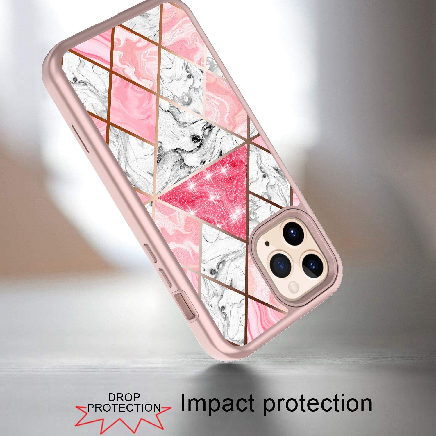 Glitter Marble Case For iPhone 12 Pro Max Case, WEFOR Flowers Hard Back Cover Matte Anti-fall Shockproof Case for iPhone 12 mini - 380230 Find Epic Store