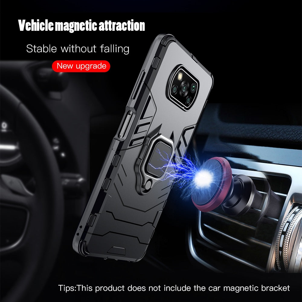 Shockproof Armor Case for Xiaomi POCO X3 Pro NFC M3 F2 Pro Ring Stand Phone Back Cover for Xiaomi Pocophone X3 Pro X2 F3 F1 - 380230 Find Epic Store