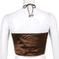 Tops Cross Halter Y2k Brown Crop Top - 200000790 Find Epic Store